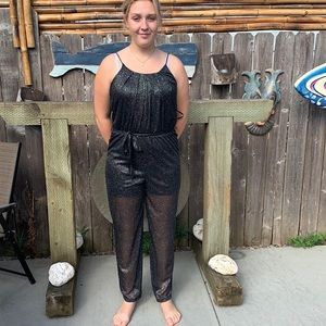Black shimmery jumpsuit New with tags